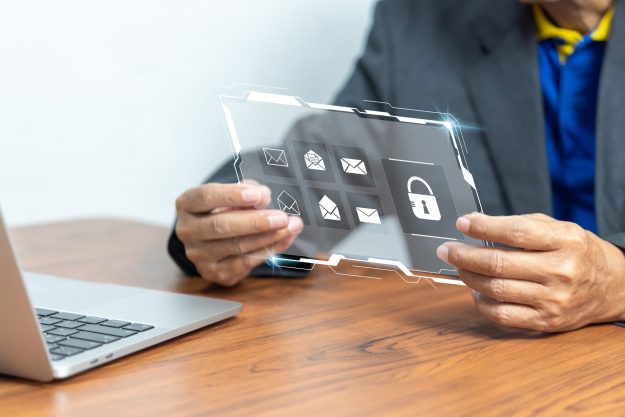 Network of cyber security. Internet technology networking and the padlock icon e mail database information online. خرید ایمیل سرور